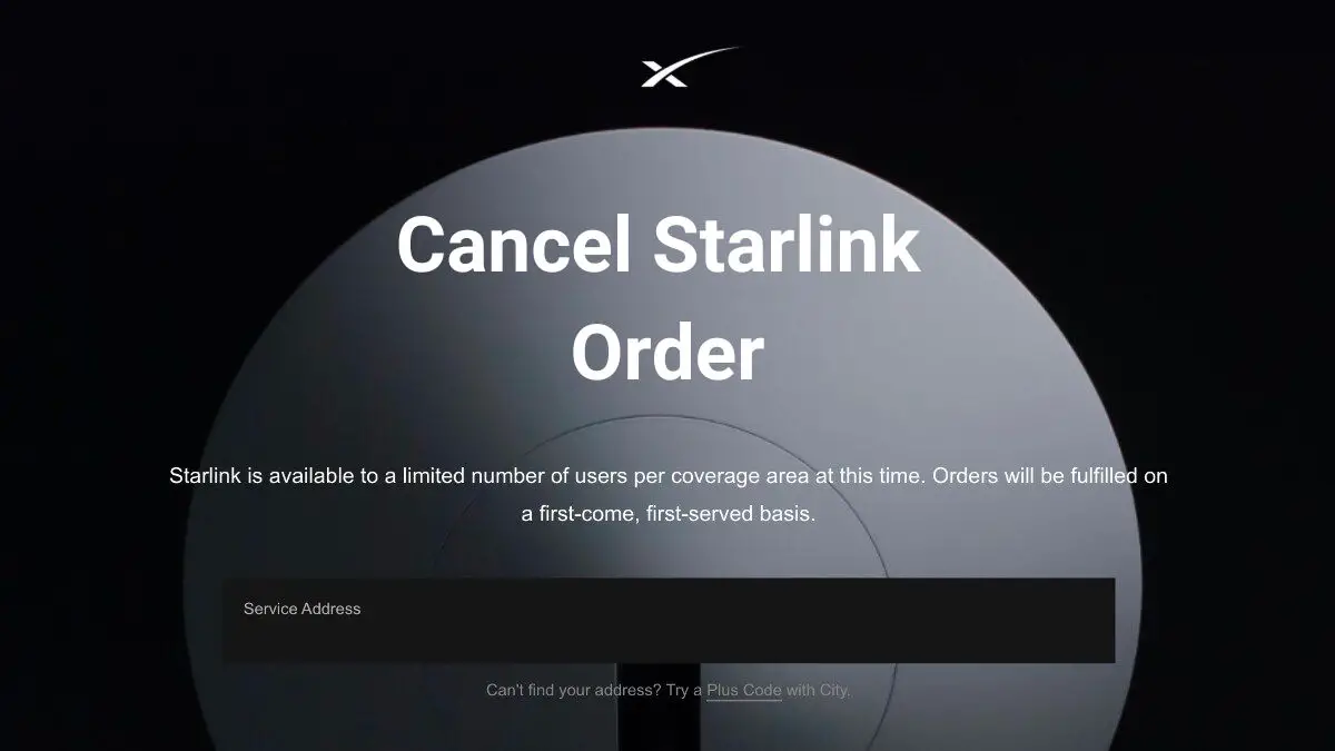 Cancel Starlink Order or Service