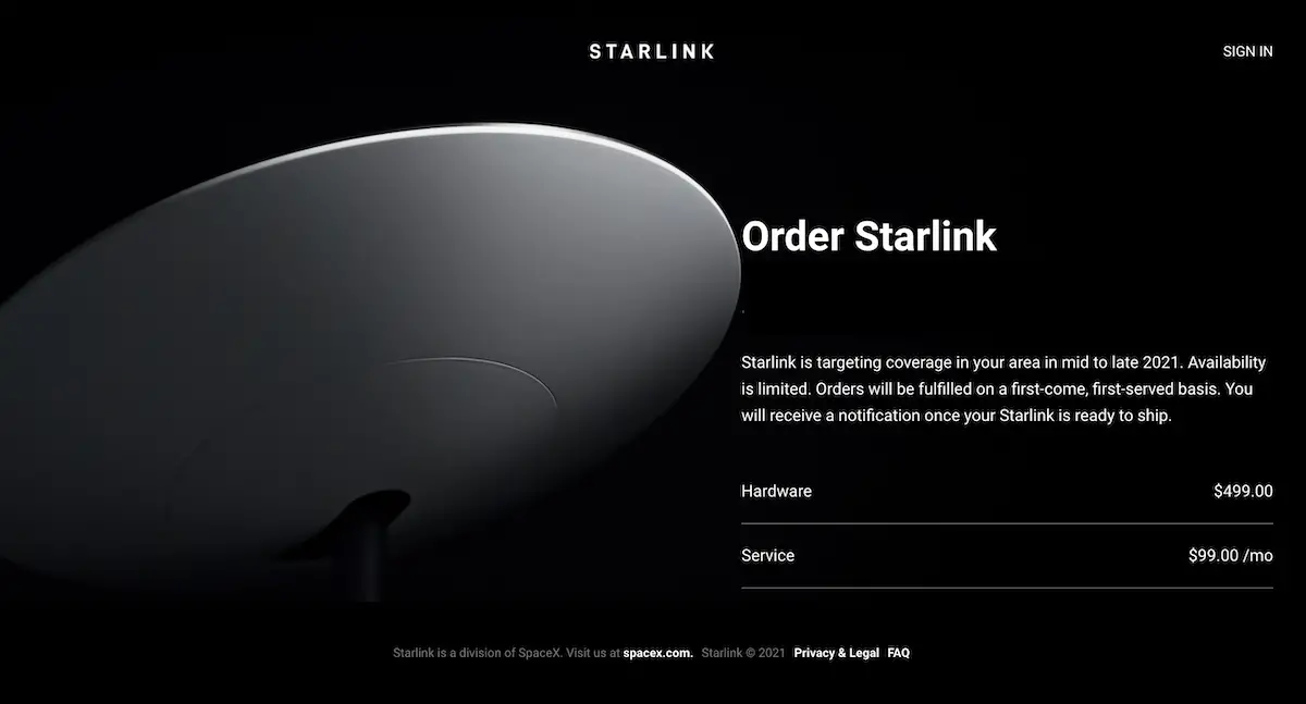 Delay Starlink Shipment Order